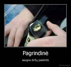 Pagrindinė - saugos diržų paskirtis