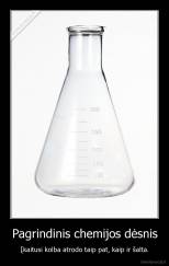 Pagrindinis chemijos dėsnis - Įkaitusi kolba atrodo taip pat, kaip ir šalta.