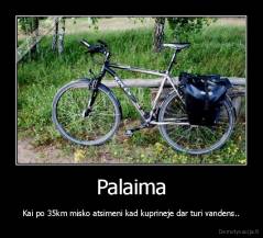 Palaima - Kai po 35km misko atsimeni kad kuprineje dar turi vandens..