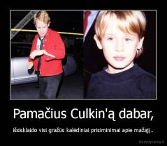 Pamačius Culkin'ą dabar, - išsisklaido visi gražūs kalėdiniai prisiminimai apie mažąjį..
