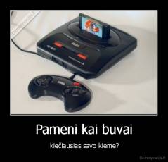 Pameni kai buvai -  kiečiausias savo kieme?