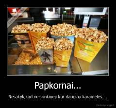 Papkornai... - Nesakyk,kad neisrinkineji kur daugiau karameles....