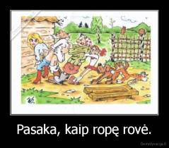 Pasaka, kaip ropę rovė. - 