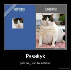 Pasakyk - pats sau, kad tai netiesa.