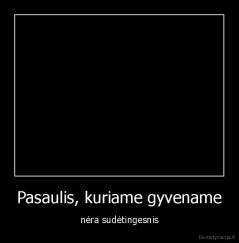 Pasaulis, kuriame gyvename - nėra sudėtingesnis