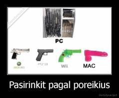 Pasirinkit pagal poreikius - 