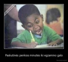 Paskutinės penkios minutės iki egzamino galo - 