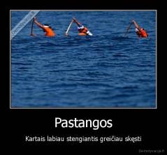 Pastangos - Kartais labiau stengiantis greičiau skęsti