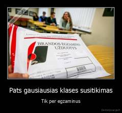 Pats gausiausias klases susitikimas - Tik per egzaminus