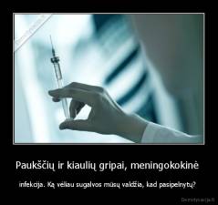 Paukščių ir kiaulių gripai, meningokokinė  - infekcija. Ką vėliau sugalvos mūsų valdžia, kad pasipelnytų? 