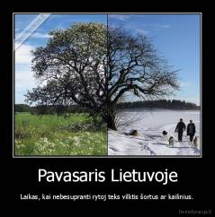 Pavasaris Lietuvoje - Laikas, kai nebesupranti rytoj teks vilktis šortus ar kailinius.