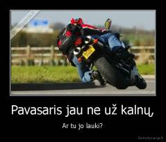 Pavasaris jau ne už kalnų, - Ar tu jo lauki?