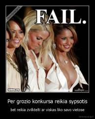 Per grozio konkursa reikia sypsotis - bet reikia zvilktelti ar viskas liko savo vietose