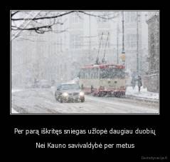 Per parą iškritęs sniegas užlopė daugiau duobių - Nei Kauno savivaldybė per metus