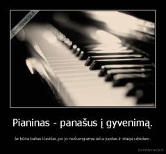 Pianinas - panašus į gyvenimą. - Jei būna baltas klavišas, po jo neišvengiamai seka juodas.Ir staiga užsidaro.