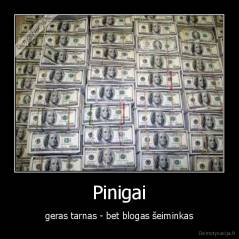 Pinigai - geras tarnas - bet blogas šeiminkas
