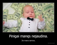 Pinigai manęs nejaudina. - Jie mane ramina.