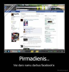 Pirmadienis.. - Visi daro namu darbus facebook'e 