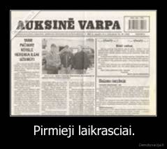 Pirmieji laikrasciai. - 