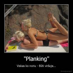 "Planking" - Viskas ko noriu - Būti viršuje...
