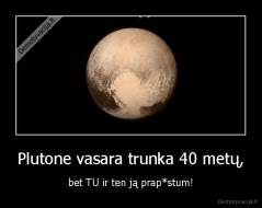 Plutone vasara trunka 40 metų, - bet TU ir ten ją prap*stum!