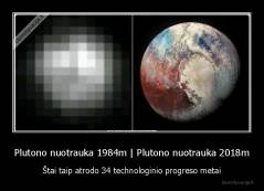 Plutono nuotrauka 1984m | Plutono nuotrauka 2018m - Štai taip atrodo 34 technologinio progreso metai