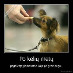 Po kelių metų - pagalvoję pamatome kaip jie greit auga..