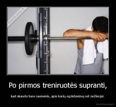 Po pirmos treniruotės supranti, - kad skauda tuos raumenis, apie kurių egzistavimą net nežinojai.
