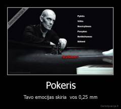 Pokeris - Tavo emocijas skiria  vos 0,25 mm