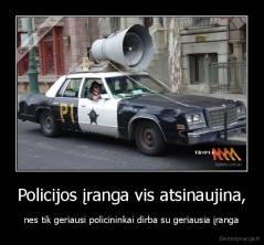Policijos įranga vis atsinaujina, - nes tik geriausi policininkai dirba su geriausia įranga