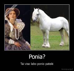Ponia? - Tai viso labo ponio patelė