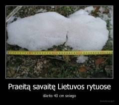 Praeitą savaitę Lietuvos rytuose - iškrito 40 cm sniego