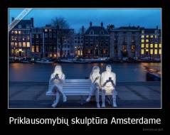 Priklausomybių skulptūra Amsterdame - 