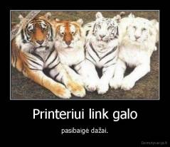 Printeriui link galo - pasibaigė dažai.