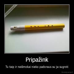 Pripažink - Tu taip ir neišmokai nieko padoraus su ja sugroti