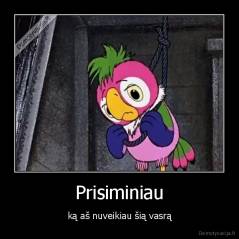 Prisiminiau - ką aš nuveikiau šią vasrą