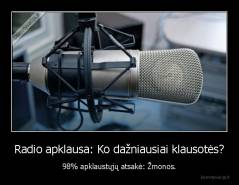 Radio apklausa: Ko dažniausiai klausotės? - 98% apklaustųjų atsakė: Žmonos.