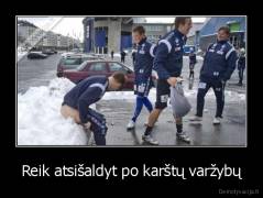 Reik atsišaldyt po karštų varžybų - 
