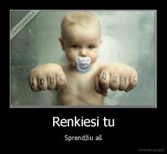 Renkiesi tu - Sprendžiu aš