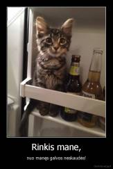 Rinkis mane, - nuo manęs galvos neskaudės!