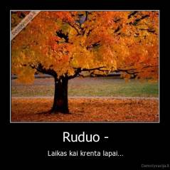 Ruduo - - Laikas kai krenta lapai...