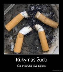 Rūkymas žudo - Štai ir surūkė tavę pakelis