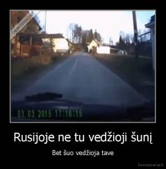 Rusijoje ne tu vedžioji šunį - Bet šuo vedžioja tave