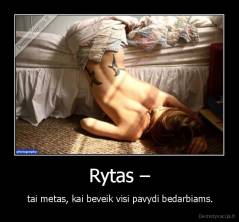 Rytas – -  tai metas, kai beveik visi pavydi bedarbiams.