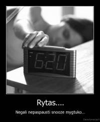 Rytas.... - Negali nepaspausti snooze mygtuko...