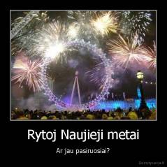 Rytoj Naujieji metai - Ar jau pasiruosiai?