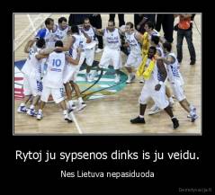 Rytoj ju sypsenos dinks is ju veidu. - Nes Lietuva nepasiduoda