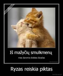 Ryzas reiskia piktas - 