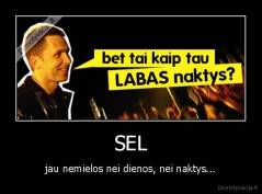 SEL - jau nemielos nei dienos, nei naktys...