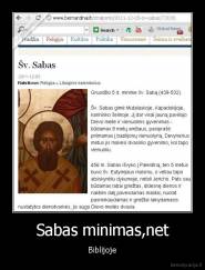 Sabas minimas,net - Biblijoje